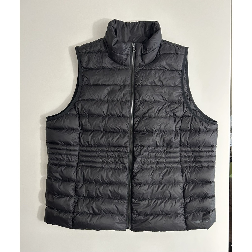 Lands' End Women's Black Quilted Puffer Vest – 1XL